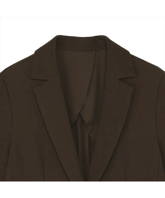 トーキョーシャツ TOKYO SHIRTS ウーリッシュ素材 テーラード ジャケット 長袖 セットアップ可能 レディース （ブラウン） ブラウン