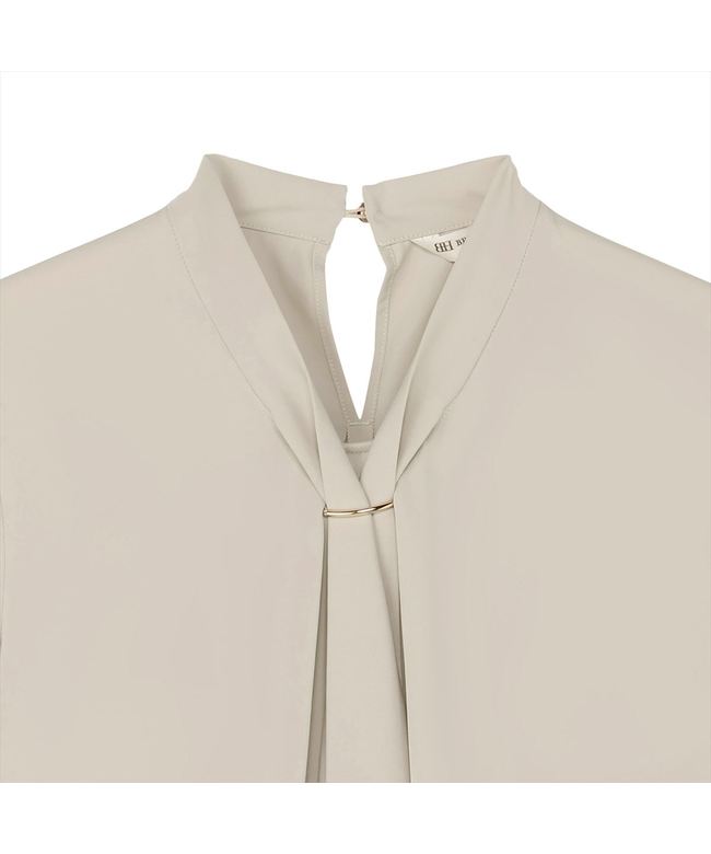トーキョーシャツ TOKYO SHIRTS シルキーサテン パーツ付ボウタイ ブラウス 長袖 レディース （ベージュ） ベージュ