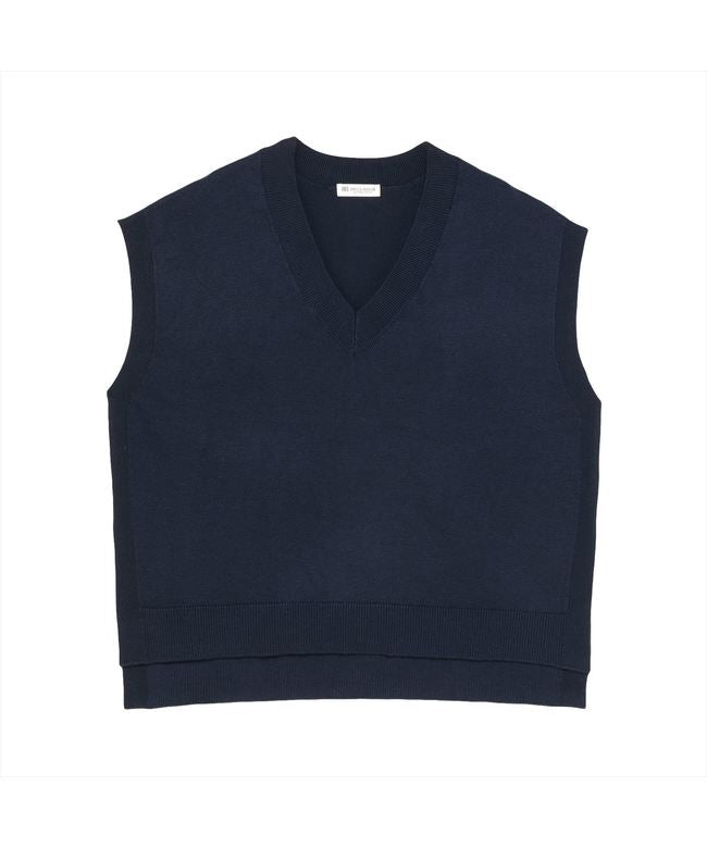 トーキョーシャツ TOKYO SHIRTS ニット アンチピリング 深Vネック ベスト レディース （ネイビー） ネイビー