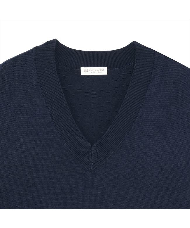 トーキョーシャツ TOKYO SHIRTS ニット アンチピリング 深Vネック ベスト レディース （ネイビー） ネイビー