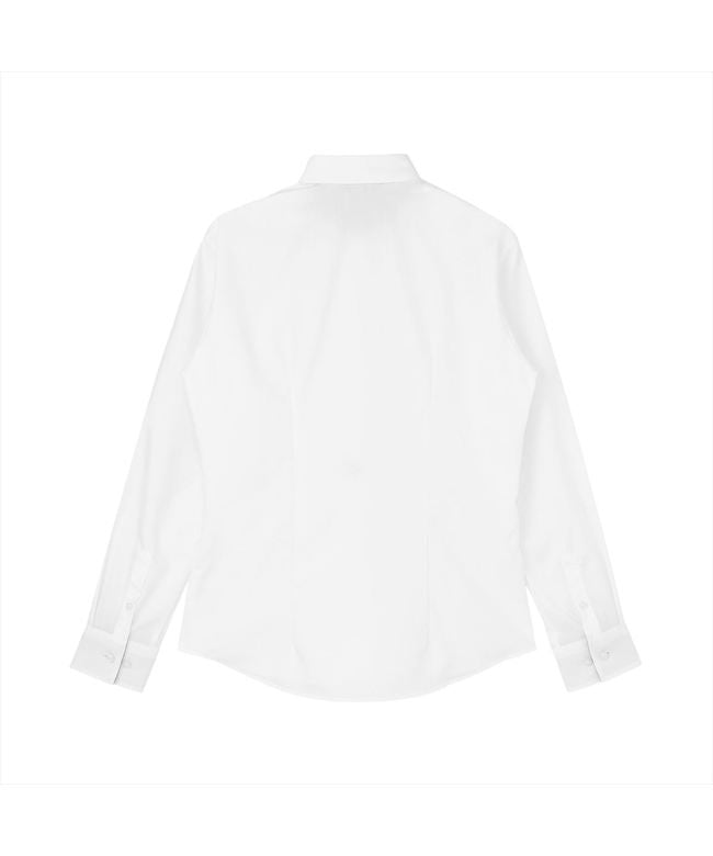トーキョーシャツ TOKYO SHIRTS 【超形態安定】 ワイド 長袖 形態安定 綿100% レディースシャツ （ホワイト） ホワイト