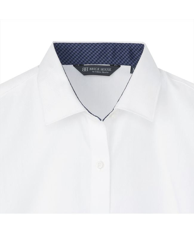 トーキョーシャツ TOKYO SHIRTS 【超形態安定】 ワイド 長袖 形態安定 綿100% レディースシャツ （ホワイト） ホワイト