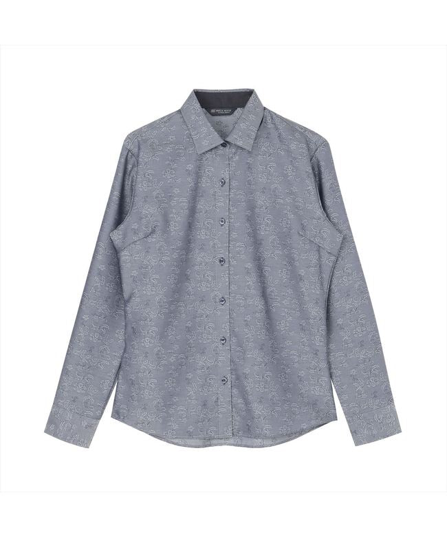 トーキョーシャツ TOKYO SHIRTS 【超形態安定】 ワイド 長袖 形態安定 綿100% レディースシャツ （ネイビー） ネイビー