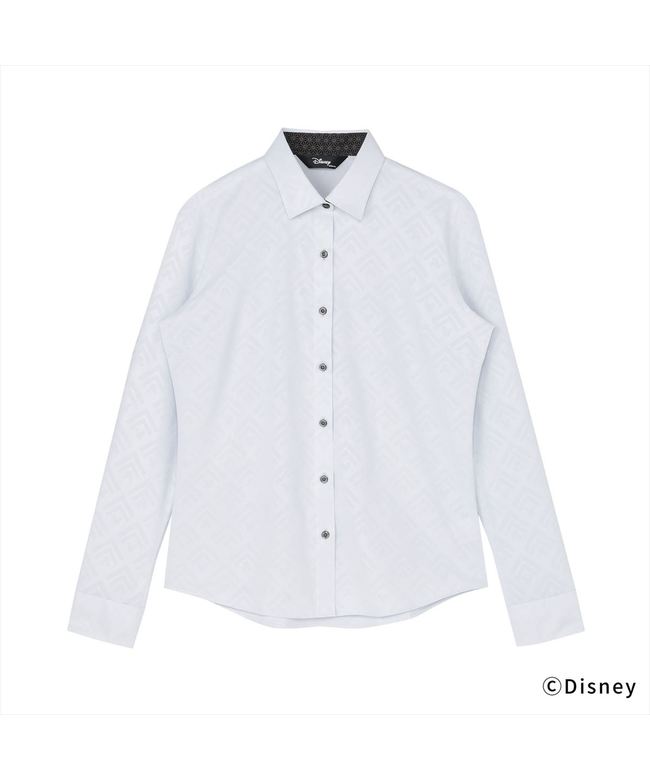 トーキョーシャツ TOKYO SHIRTS 【ディズニー】 ワイド 長袖 形態安定 レディースシャツ （グレー） グレー