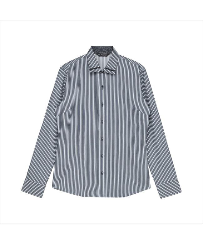 トーキョーシャツ TOKYO SHIRTS 【透け防止】 ワイド 長袖 形態安定 レディースシャツ （ネイビー） ネイビー
