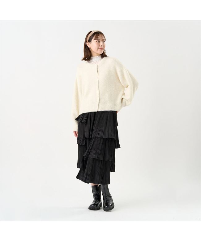 トーキョーシャツ TOKYO SHIRTS 【Pitta Re:)】 ニット スパンコール クルーネック カーディガン レディース （オフホワイト） オフホワイト