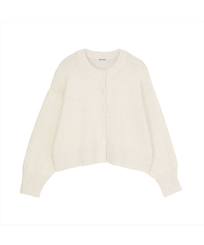 トーキョーシャツ TOKYO SHIRTS 【Pitta Re:)】 ニット スパンコール クルーネック カーディガン レディース （オフホワイト） オフホワイト