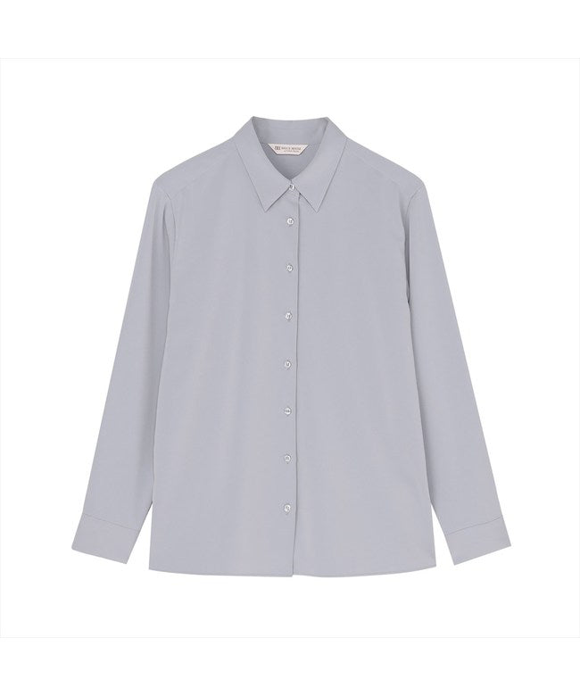 トーキョーシャツ TOKYO SHIRTS シルキーサテン レギュラー シャツブラウス 長袖 レディース （ブルーグレー） ブルーグレー
