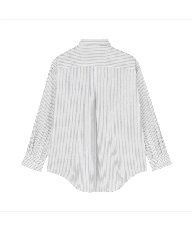 トーキョーシャツ TOKYO SHIRTS 【Pitta Re:)】 Wガーゼ ワイドフィットシャツ 長袖 綿100% レディース カジュアルシャツ （グレージュ） グレージュ
