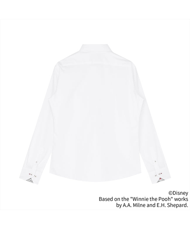 トーキョーシャツ TOKYO SHIRTS 【くまのプーさん】 レギュラー 長袖 形態安定 レディースシャツ 【透け防止】 （ホワイト） ホワイト
