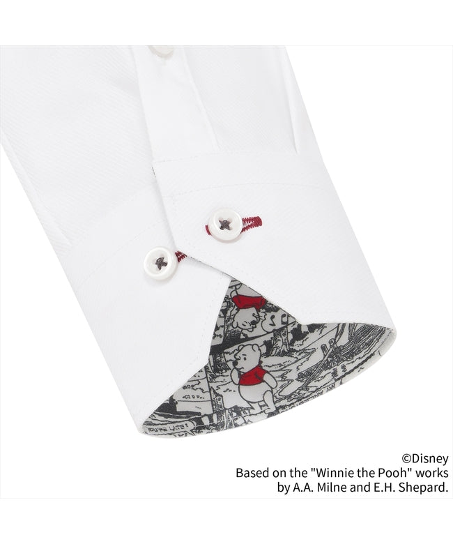 トーキョーシャツ TOKYO SHIRTS 【くまのプーさん】 レギュラー 長袖 形態安定 レディースシャツ 【透け防止】 （ホワイト） ホワイト