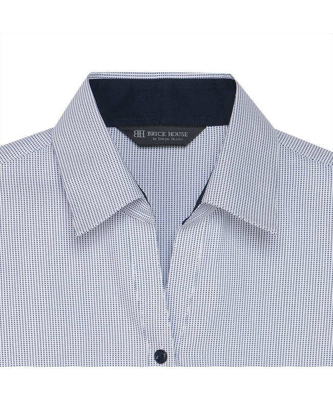トーキョーシャツ TOKYO SHIRTS 【透け防止】 スキッパー 七分袖 形態安定 レディースシャツ （ブルー） ブルー
