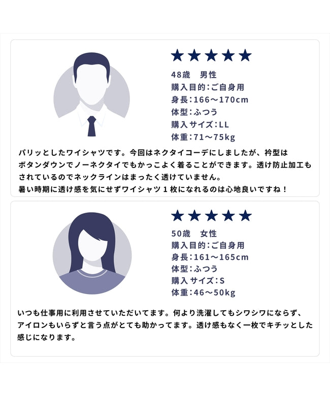 トーキョーシャツ TOKYO SHIRTS 【透け防止】 レギュラー 七分袖 形態安定 レディースシャツ （ブルー） ブルー