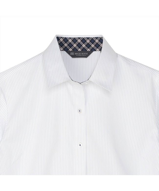 トーキョーシャツ TOKYO SHIRTS 【透け防止】 レギュラー 七分袖 形態安定 レディースシャツ （ブルー） ブルー