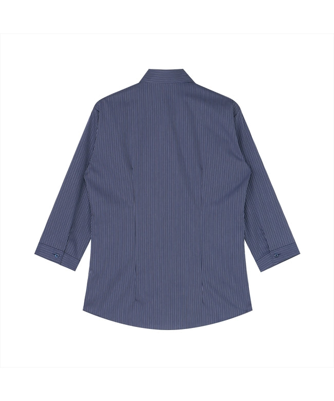 トーキョーシャツ TOKYO SHIRTS 【超形態安定】 ワイド 七分袖 形態安定 綿100% レディースシャツ （ネイビー） ネイビー