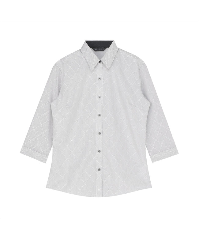 トーキョーシャツ TOKYO SHIRTS 【超形態安定】 レギュラー 七分袖 形態安定 綿100% レディースシャツ （グレー） グレー