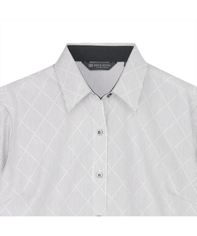 トーキョーシャツ TOKYO SHIRTS 【超形態安定】 レギュラー 七分袖 形態安定 綿100% レディースシャツ （グレー） グレー