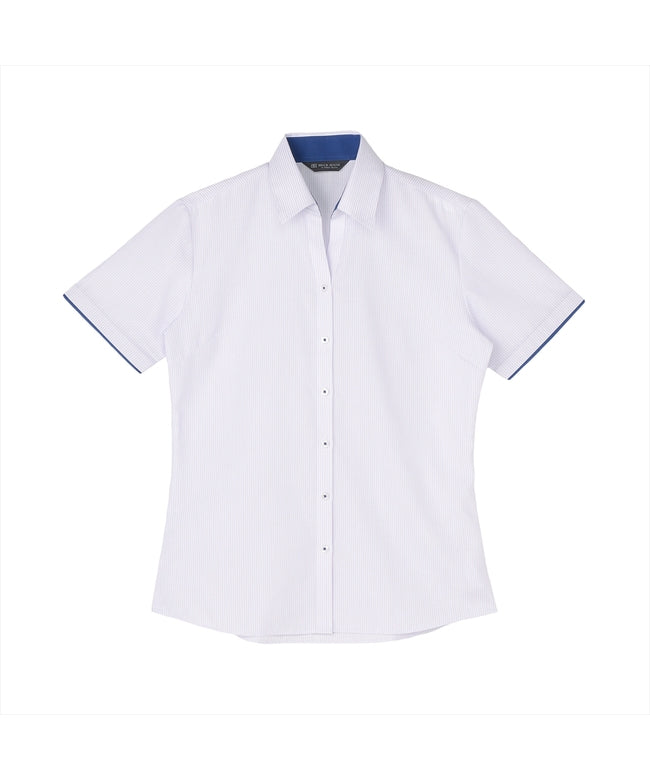 トーキョーシャツ TOKYO SHIRTS 【吸水速乾】 スキッパー 半袖 形態安定 レディースシャツ （パーブル） パーブル