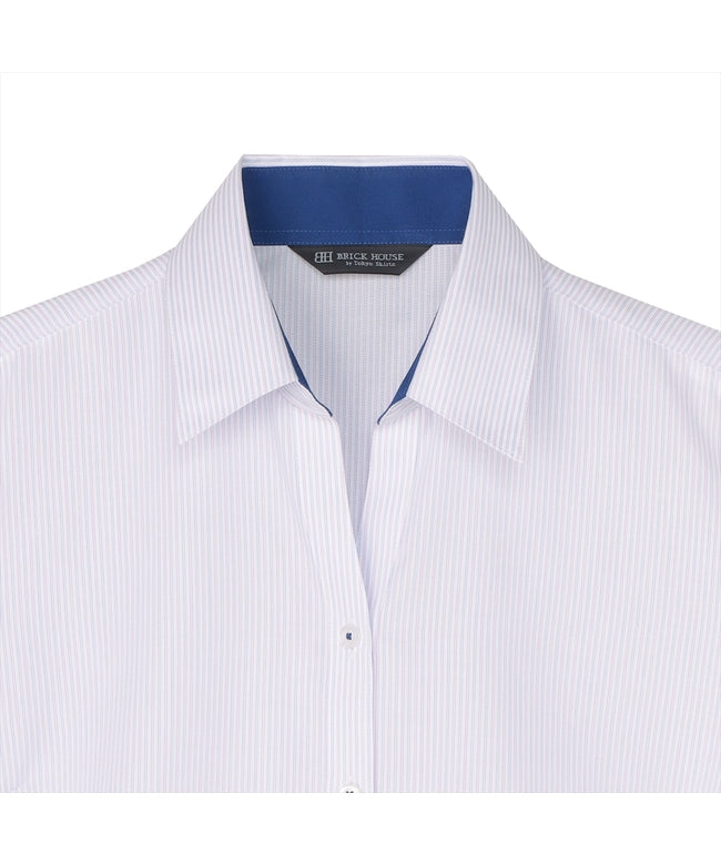 トーキョーシャツ TOKYO SHIRTS 【吸水速乾】 スキッパー 半袖 形態安定 レディースシャツ （パーブル） パーブル