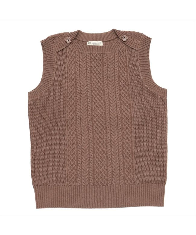 TOKYO SHIRTS Boat Neck Knit Vest for Women