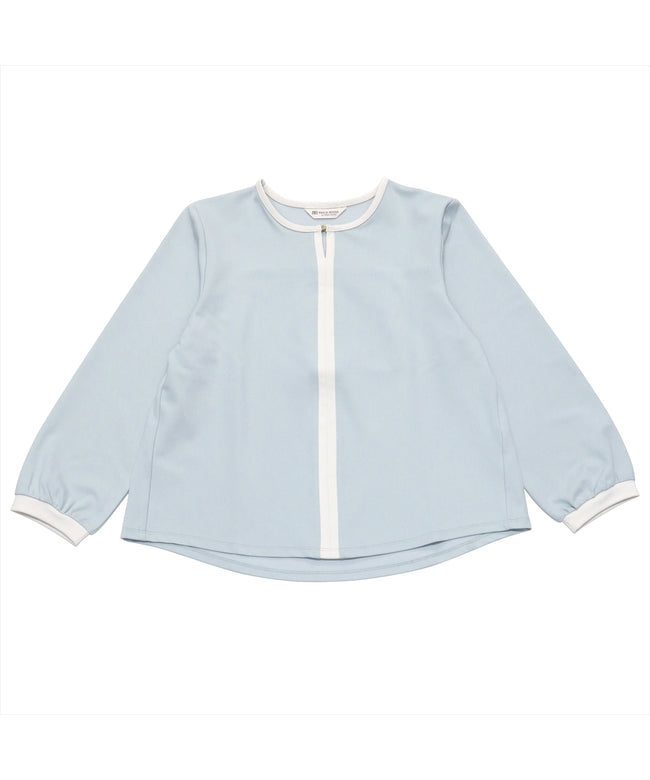 トーキョーシャツ TOKYO SHIRTS 配色センターシーム 長袖ブラウス,グリーン