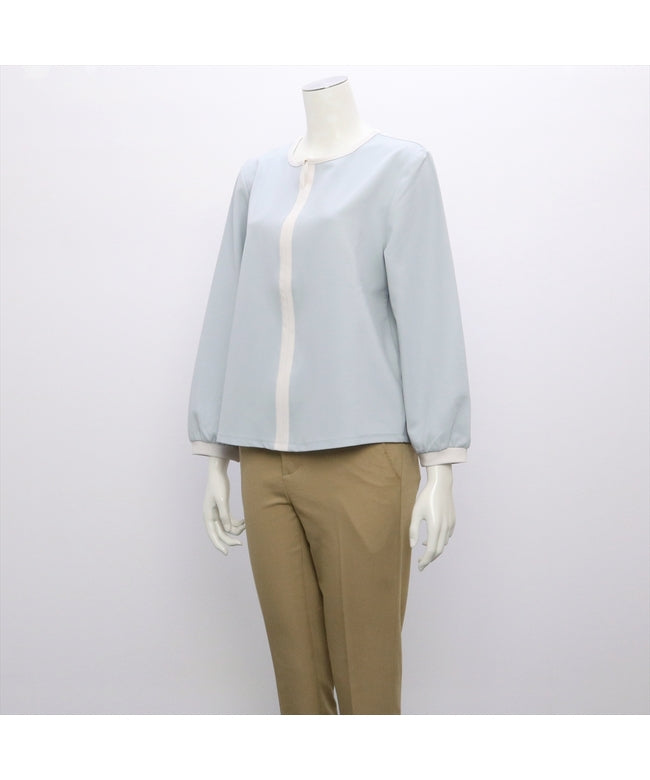 トーキョーシャツ TOKYO SHIRTS 配色センターシーム 長袖ブラウス