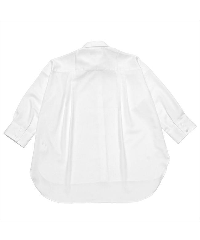 トーキョーシャツ TOKYO SHIRTS 【ECOVERO(TM)】 BIGシルエット レギュラー衿 七分袖 カジュアルシャツ （ホワイト） ホワイト