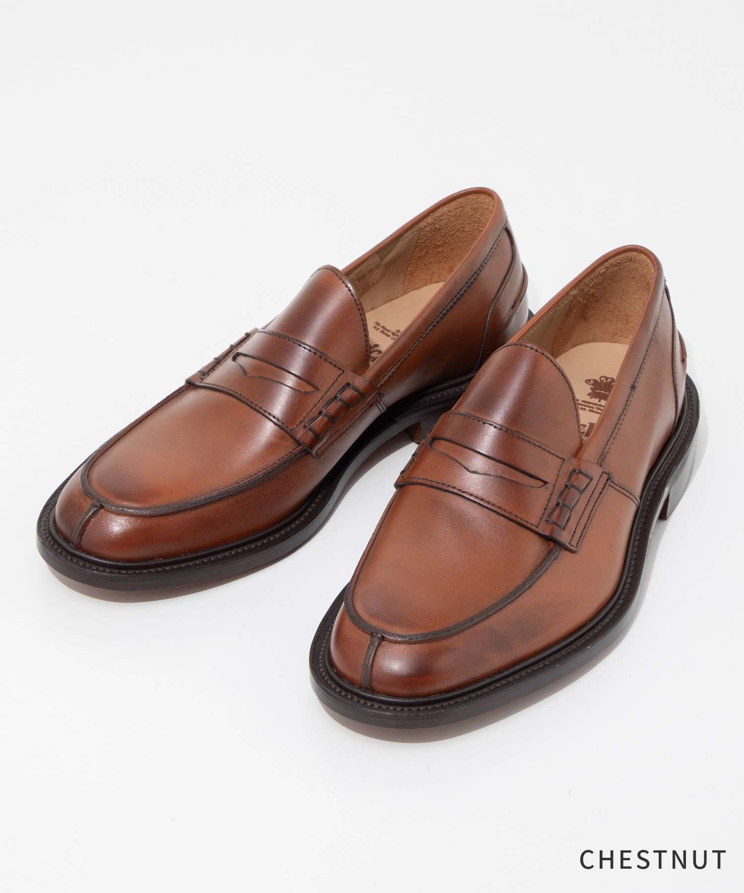 トリッカーズ Tricker's トリッカーズ Tricker's JAMES ジェームズ PENNY LOAFER コインローファー 3227 モカシン メンズ シューズ （CHESTNUT） CHESTNUT