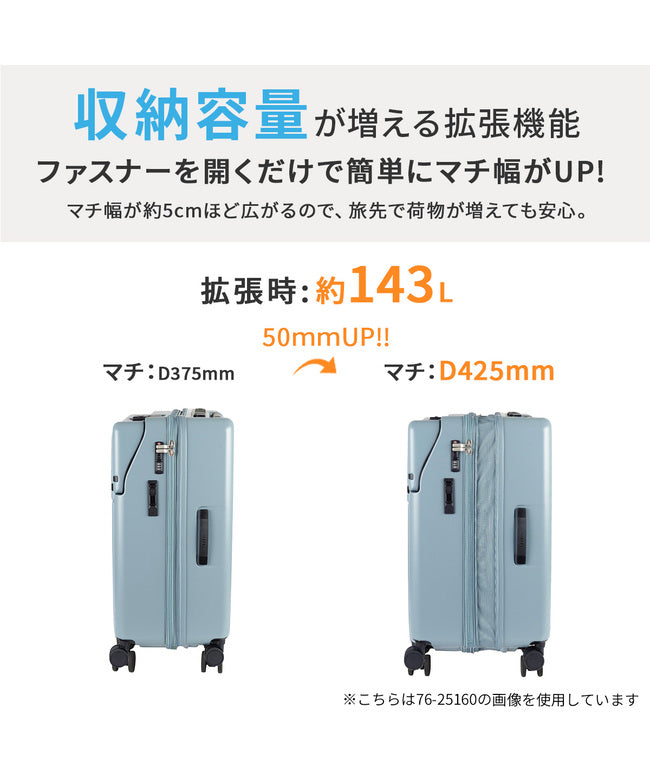 トラベリスト TRAVELIST トラベリスト スーツケース LLサイズ XL 76-25170 （ブラック） ブラック