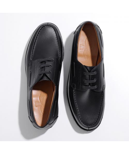 靴 J.M. WESTON 690 YACHTING DERBY JM WESTON Men's Yachting Derby #690 Leather Shoes in Black Soft