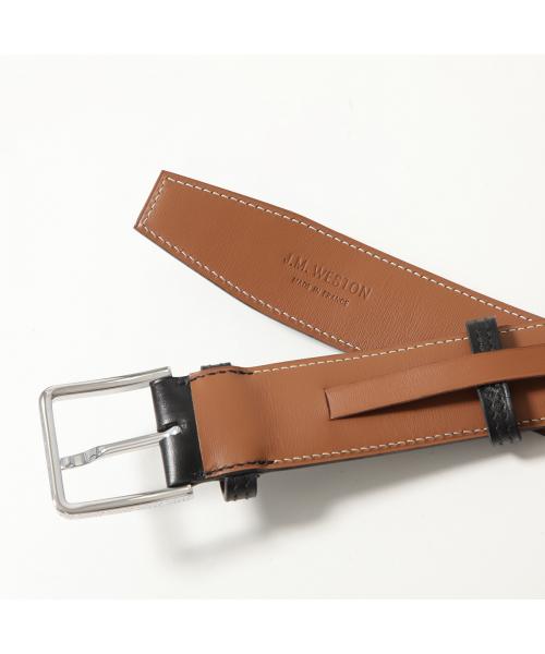 ジェイエムウエストン J.M. WESTON J.M.WESTON ベルト 7035101SIP00 レザー ロゴ （ブラック×ブラウン） ブラック×ブラウン