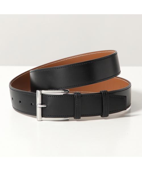 ジェイエムウエストン J.M. WESTON J.M.WESTON ベルト 703510100S00 レザー ロゴ （ブラック×ブラウン） ブラック×ブラウン