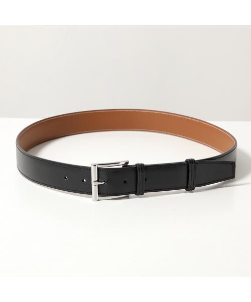 ジェイエムウエストン J.M. WESTON J.M.WESTON ベルト 703510100S00 レザー ロゴ （ブラック×ブラウン） ブラック×ブラウン