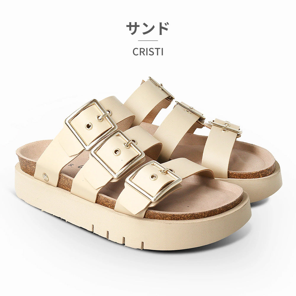 ツルヤ TSURUYA GENUINS サンダル レディース ジェニュインズ クリスティ G104212JT G105782JT GENUINS CRISTI 厚底 （ベージュ） ベージュ