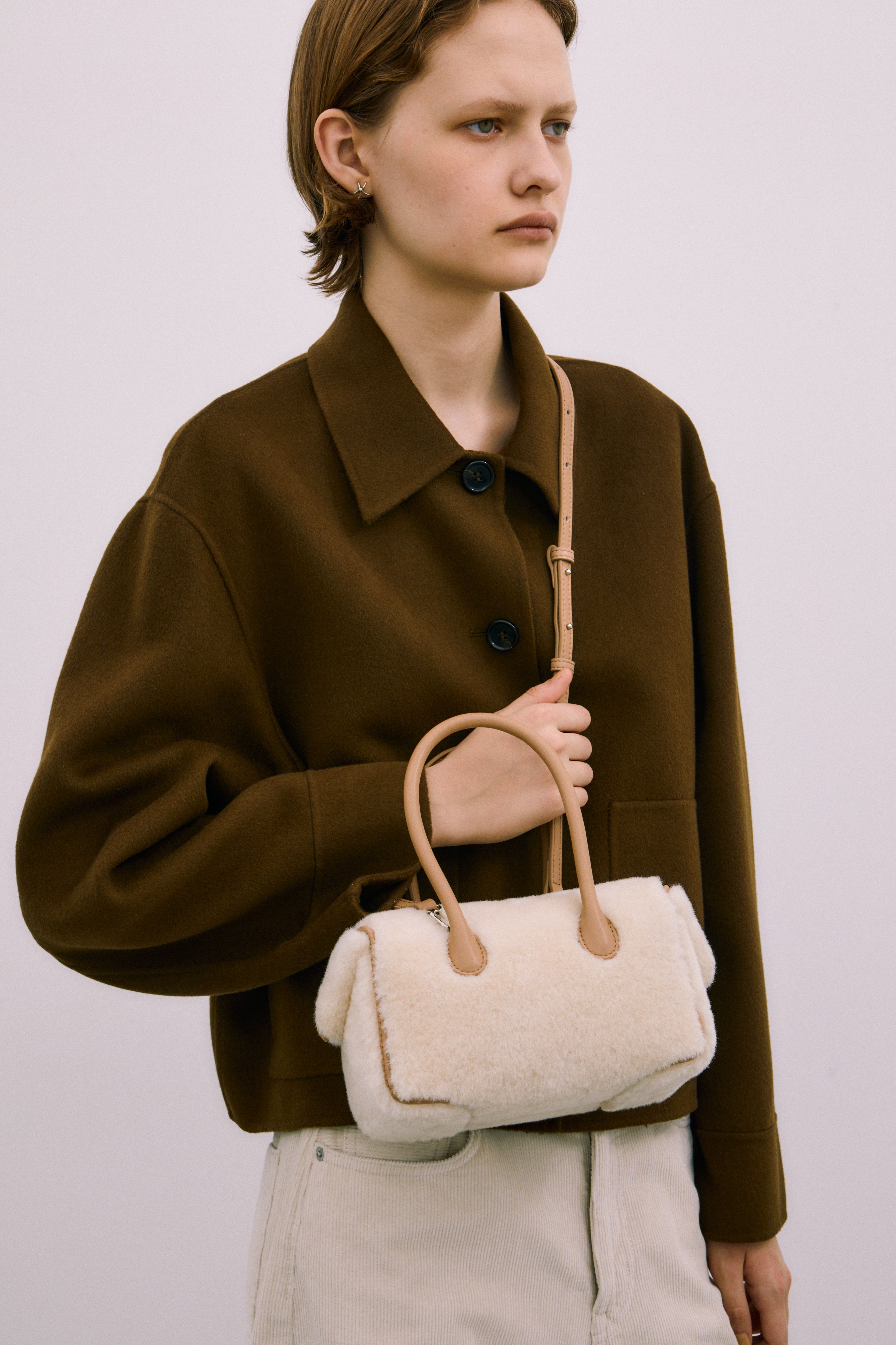アドカラム ADD CULUMN LOP SHLD S FUR （Brown） Brown