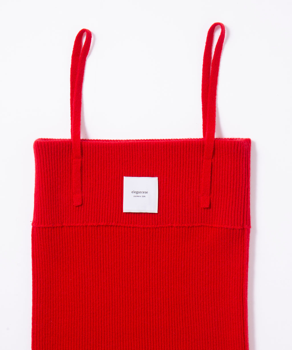 エレガンセーゼ elegancese 【elegancese】Rib camisole （レッド） エレガンセーゼ elegancese 【elegancese】Rib camisole