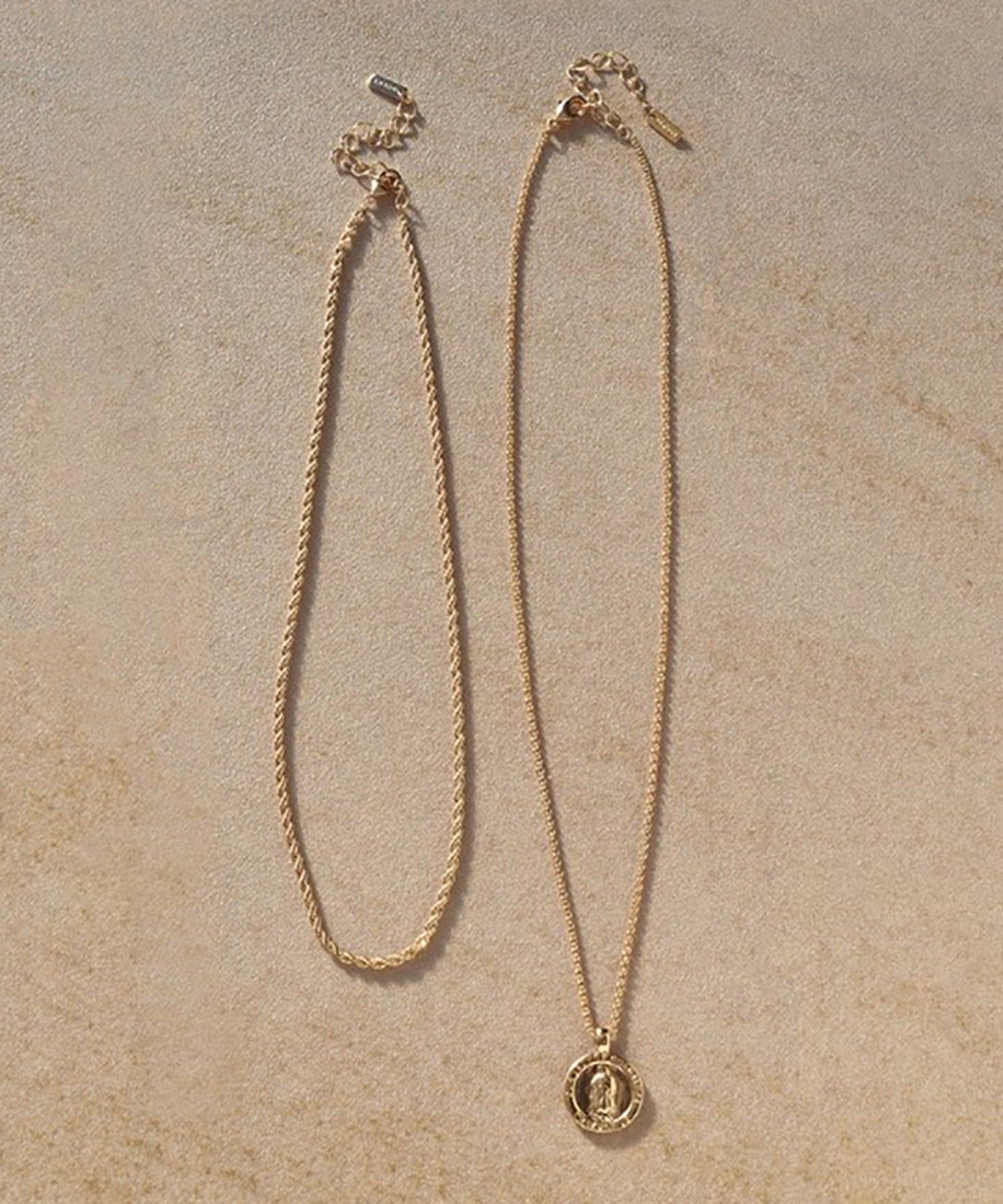 ゴールディ GOLDY 【GOLDY】ツイストチェーン チェーン レイヤード ネックレス ゴールド シルバー 二重 アクセサリー コインネックレス / 3230409