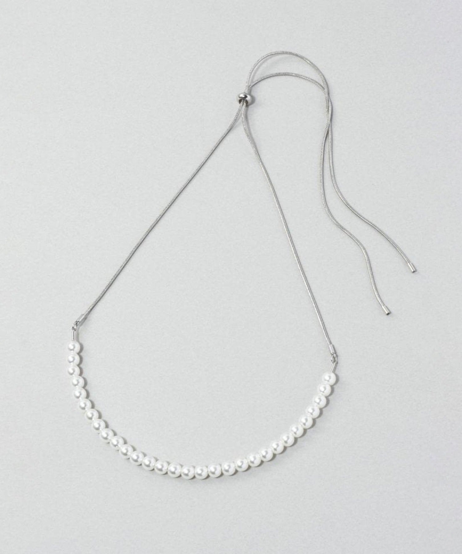 ゴールディ GOLDY アーチ バック ロング パールネックレス 3241002 （シルバー） シルバー
