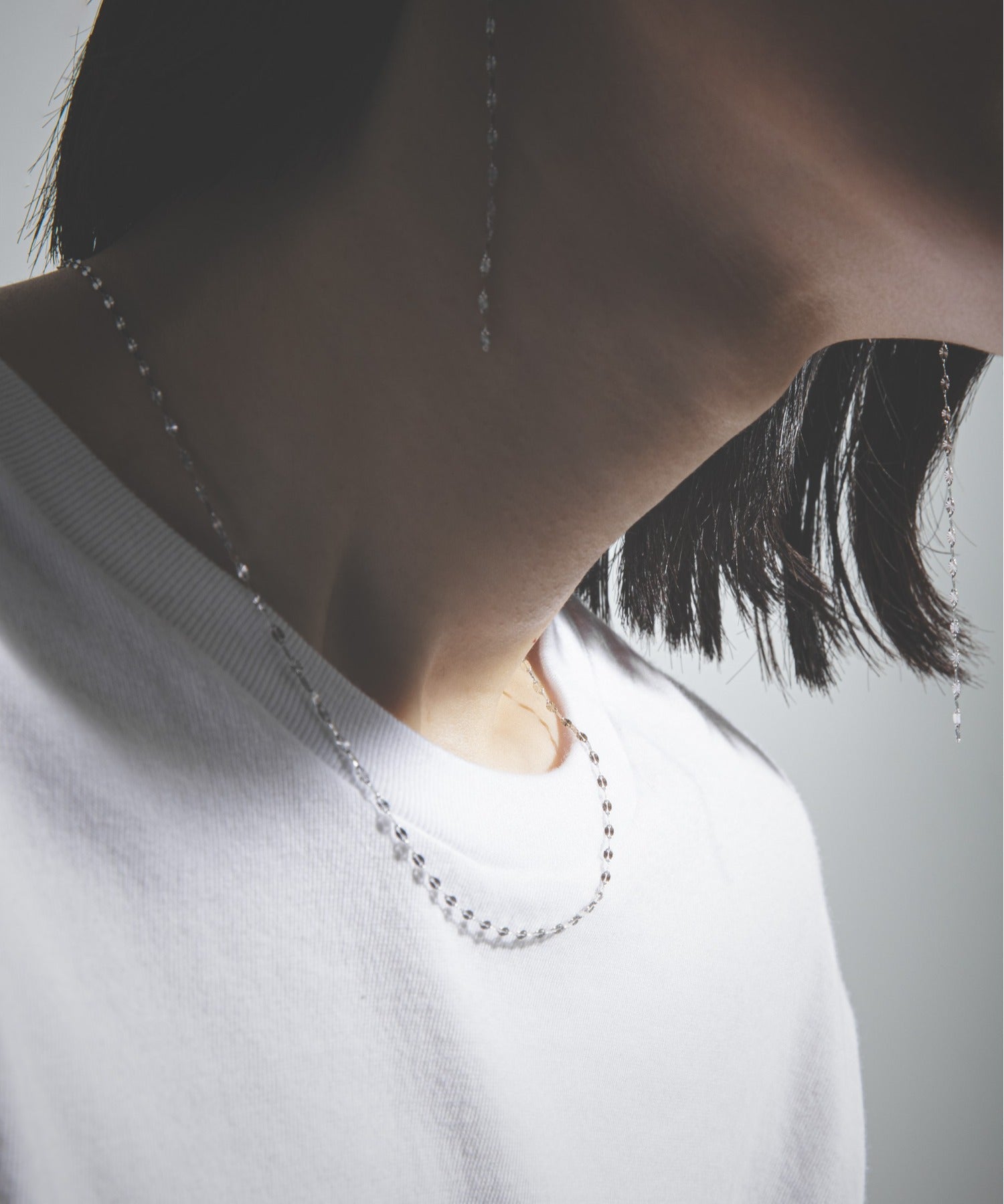 ルボンボン les bon bon 【les bon bon / ルボンボン】sunlight necklace white gold / サンライトネックレス ホワイト ゴールド