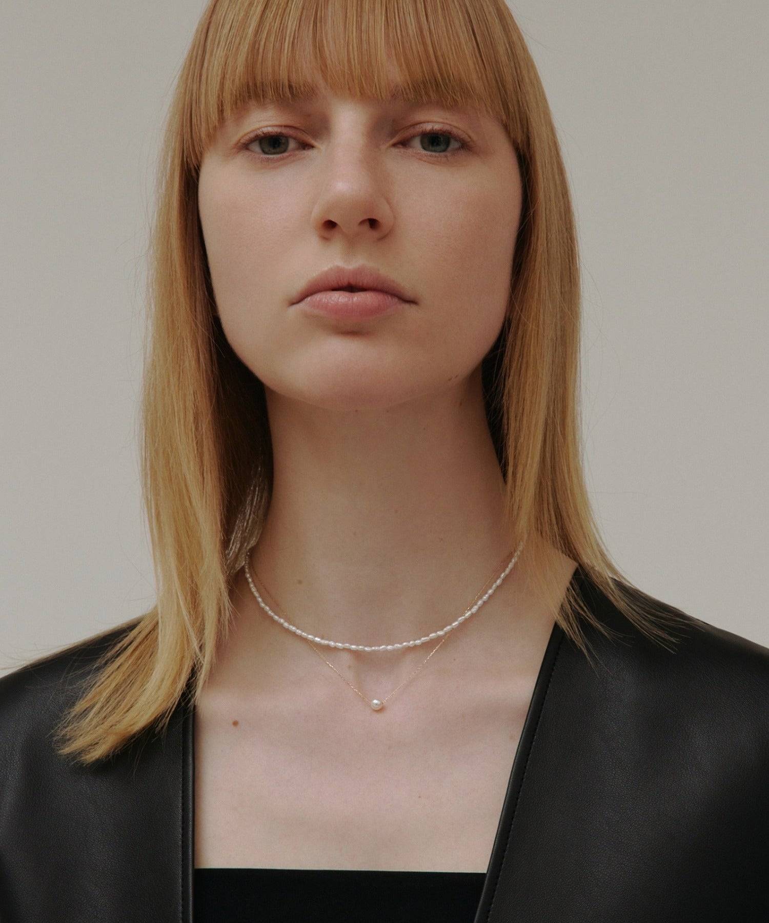 ルボンボン les bon bon 【les bon bon / ルボンボン】pearl chain necklace BB003 K10 10金 淡水パール ゴールド 日本製 40cm