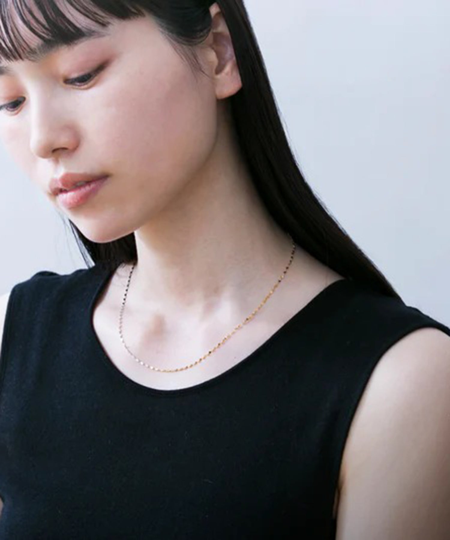 ルボンボン les bon bon 【les bon bon / ルボンボン】victoria  double necklace / ネックレス 10金 10K イエローゴールド×ホワイトゴールド