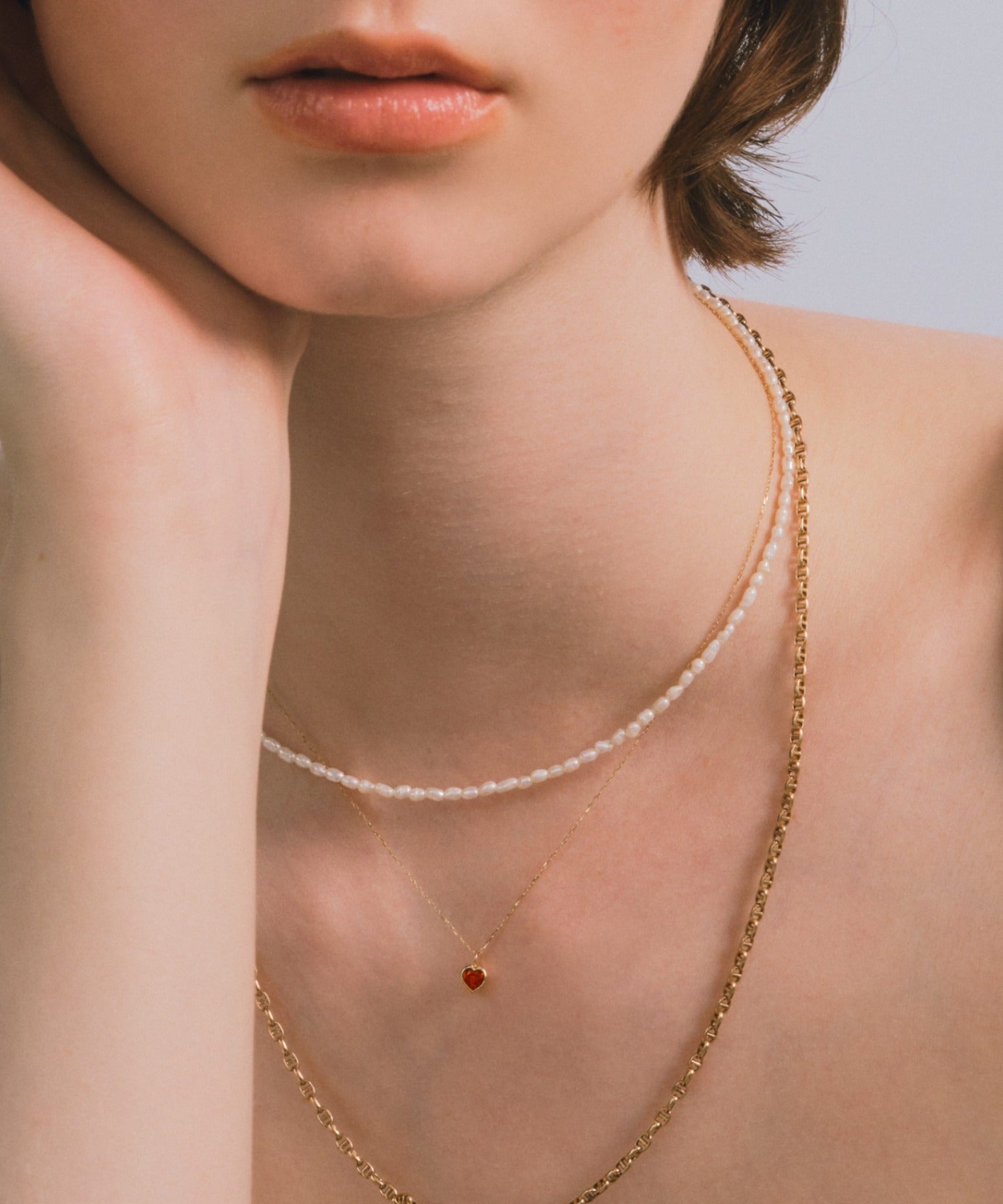 ルボンボン les bon bon happiness necklace BOB238 （レッド） レッド