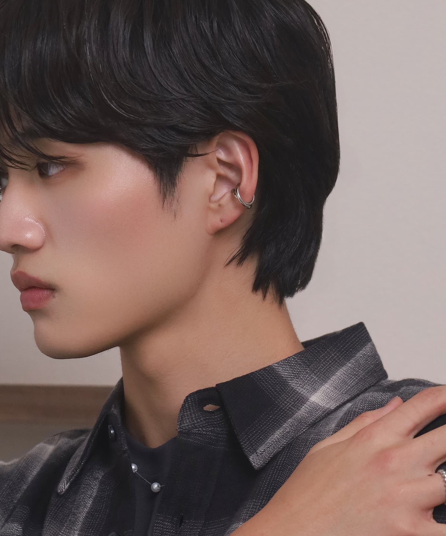 エルエイチエムイー LHME 【WEB限定】”Atrium”ブランチダブルイヤーカフ/サージカルステンレス（金属アレルギー対応） （シルバー） シルバー
