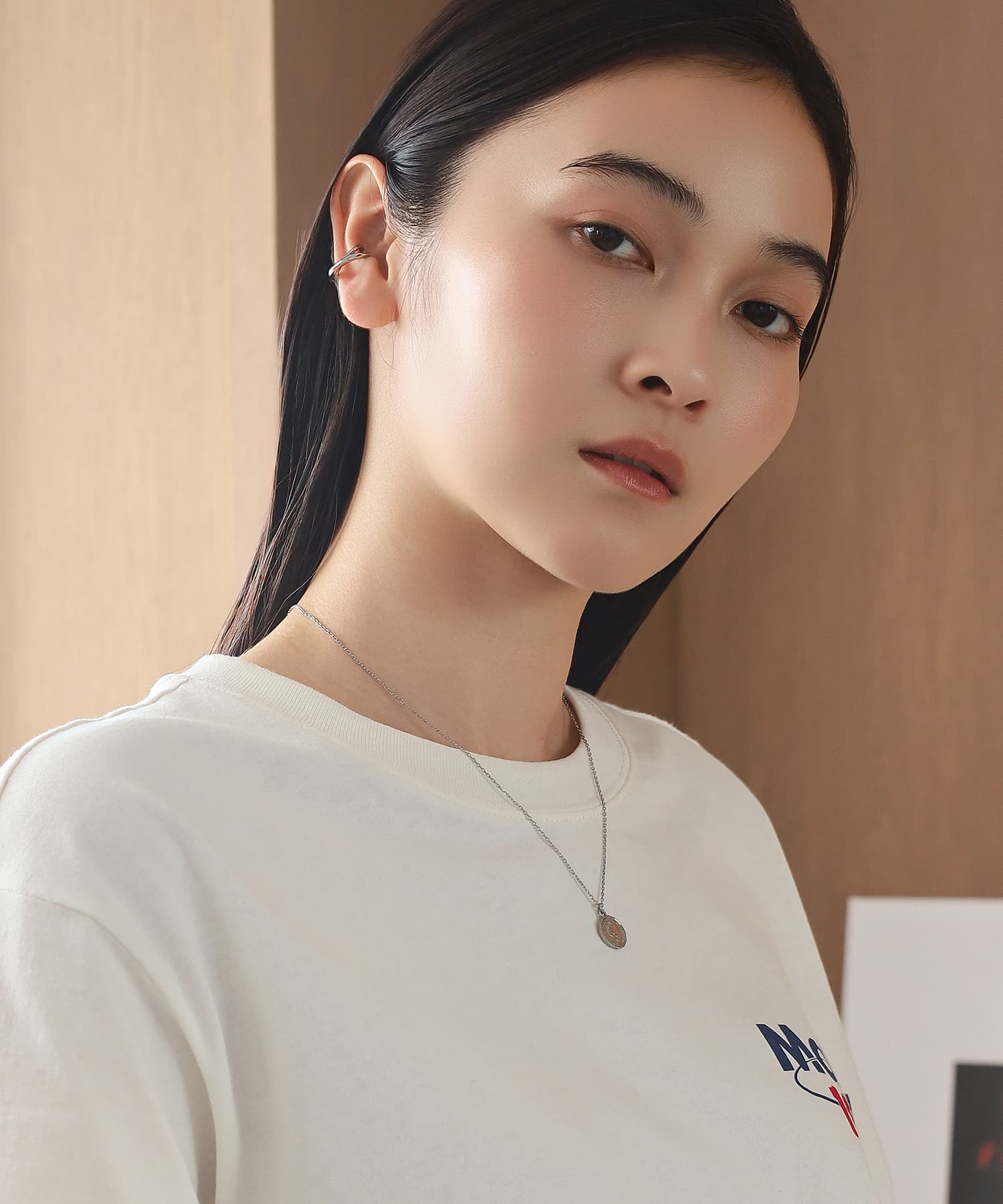 エルエイチエムイー LHME 【WEB限定】”Atrium”ブランチダブルイヤーカフ/サージカルステンレス（金属アレルギー対応） （シルバー） シルバー