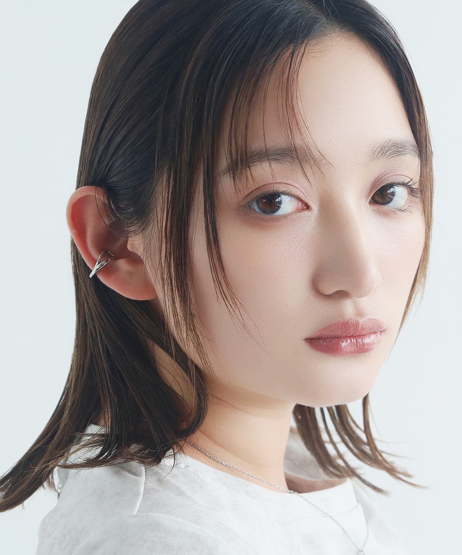 エルエイチエムイー LHME 【WEB限定】”Atrium”ブランチダブルイヤーカフ/サージカルステンレス（金属アレルギー対応） （シルバー） シルバー