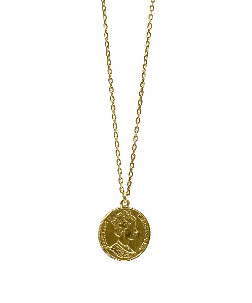 エルエイチエムイー LHME 【WEB限定】”Gleam”コインネックレス/キャット/サージカルステンレス（金属アレルギー対応） （ゴールド） ゴールド