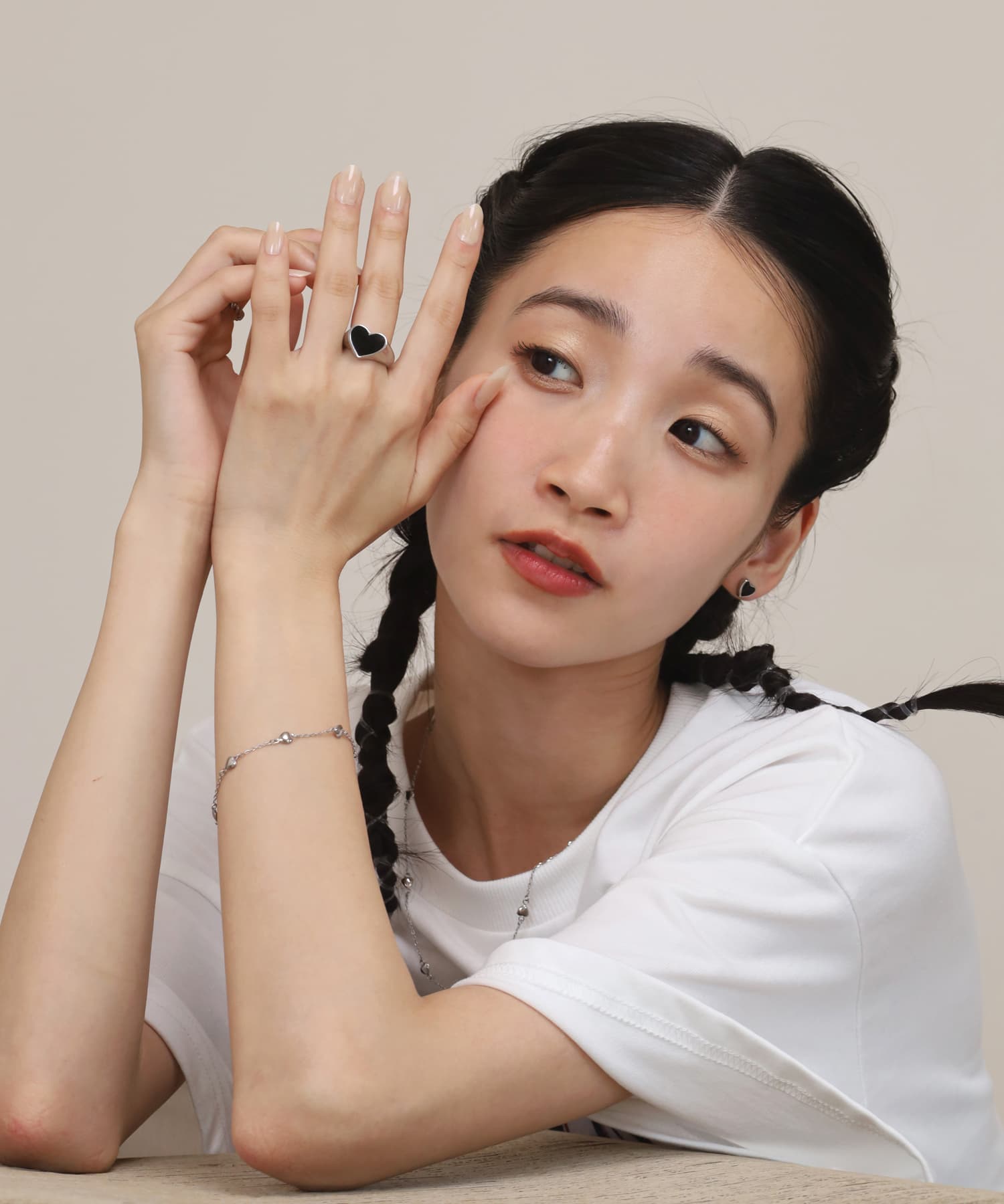 エルエイチエムイー LHME 【WEB限定】“Moment”プチハートブレスレット/サージカルステンレス（金属アレルギー対応） （シルバー） シルバー