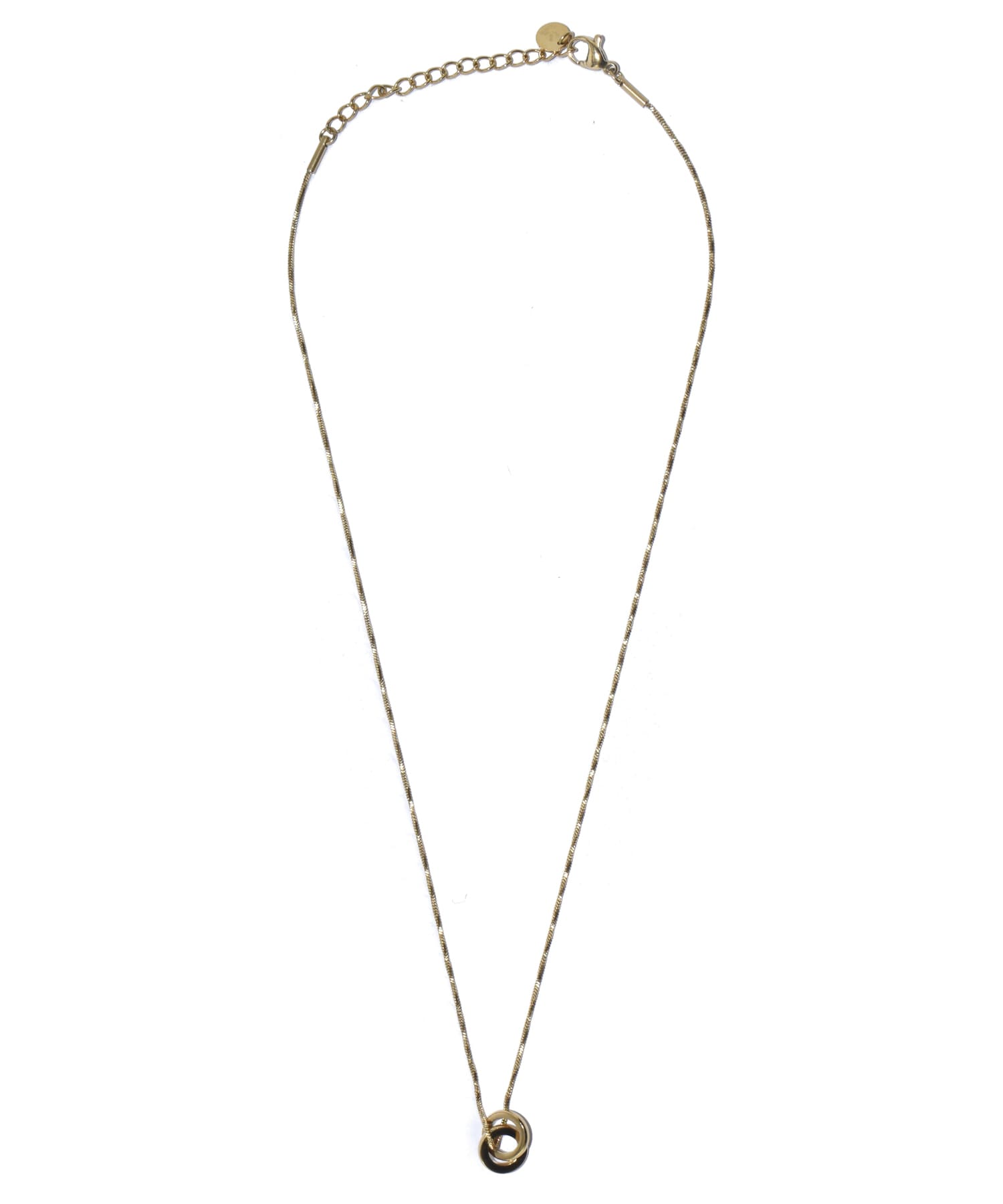 エルエイチエムイー LHME 【WEB限定】”Dear”スリムダブルリングペアネックレス/サージカルステンレス（金属アレルギー対応） （シルバー×ゴールド） シルバー×ゴールド
