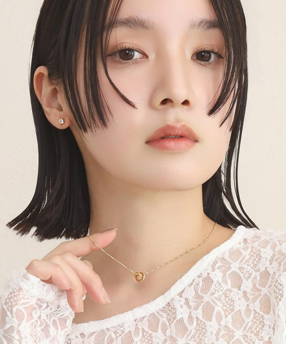 エルエイチエムイー LHME 【WEB限定】”Dear”スリムダブルリングペアネックレス/サージカルステンレス（金属アレルギー対応） （シルバー×ゴールド） シルバー×ゴールド