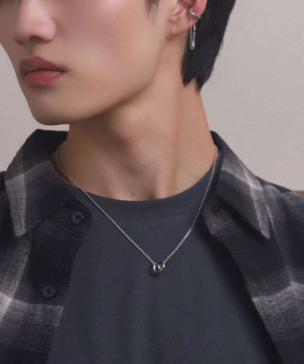 エルエイチエムイー LHME 【WEB限定】”Dear”スリムダブルリングペアネックレス/サージカルステンレス（金属アレルギー対応） （シルバー×ゴールド） シルバー×ゴールド